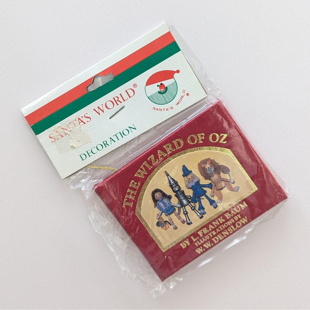 Vintage 1984 Kurt Adler The Wizard of Oz Miniature Book Christmas Ornament NEW